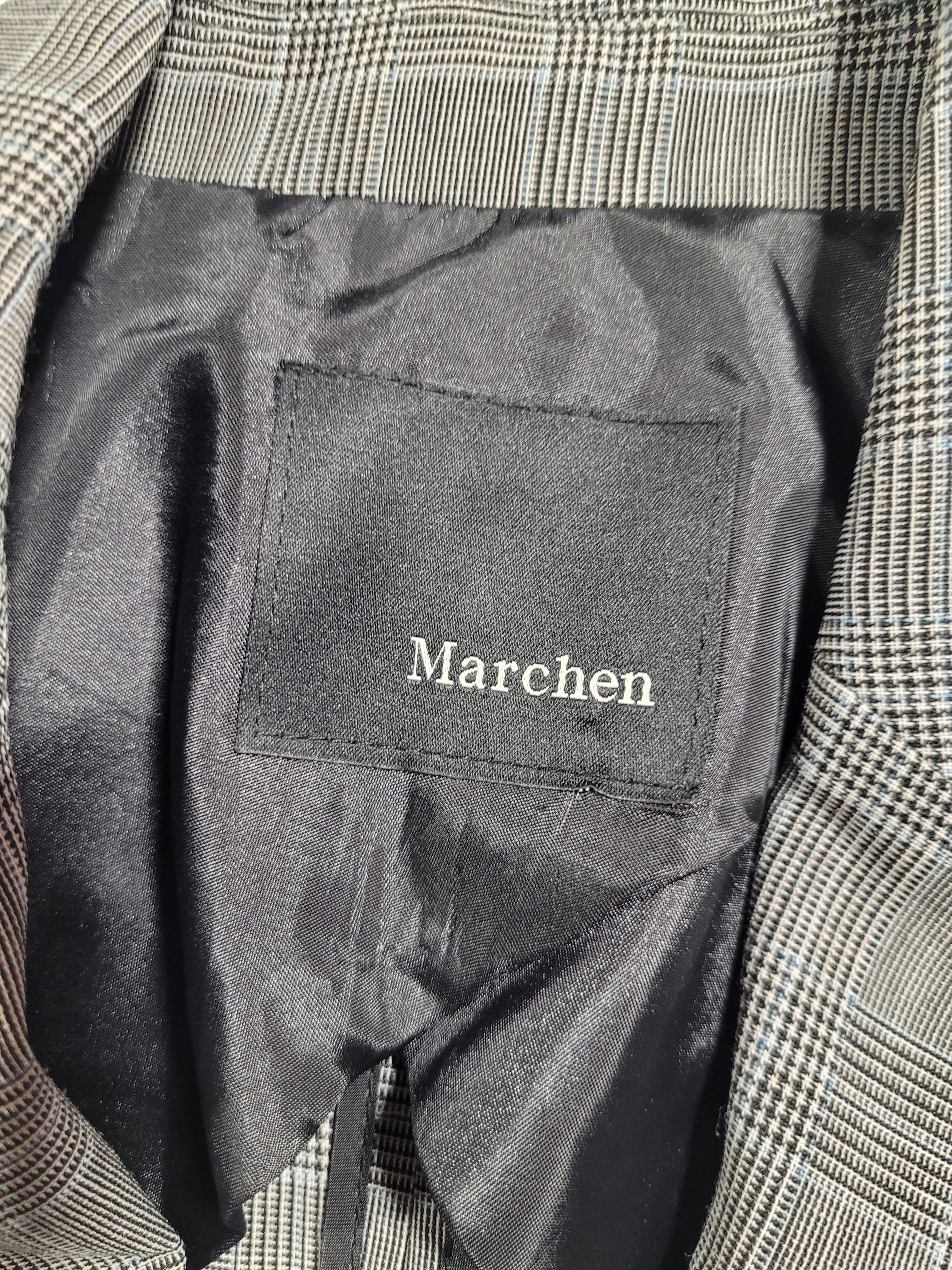 Arche Gray Plaid Tailored Notch-Lapel Blazer — image 2 of 4